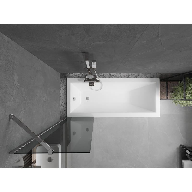 Mexen Next 1-panel bathtub screen 50 x 150 cm, graphite, chrome - 895-050-000-00-40-01