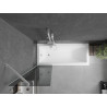 Mexen Next 1-panel bathtub screen 50 x 150 cm, graphite, white - 895-050-000-00-40-20