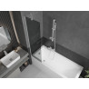 Mexen Next 1-panel bathtub screen 50 x 150 cm, graphite, white - 895-050-000-00-40-20