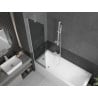 Mexen Next 1-wing bath screen 50 x 150 cm, graphite, white - 895-050-000-00-40-20