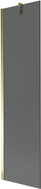 Mexen Next 1-panel bathtub screen 50 x 150 cm, graphite, gold - 895-050-000-00-40-50