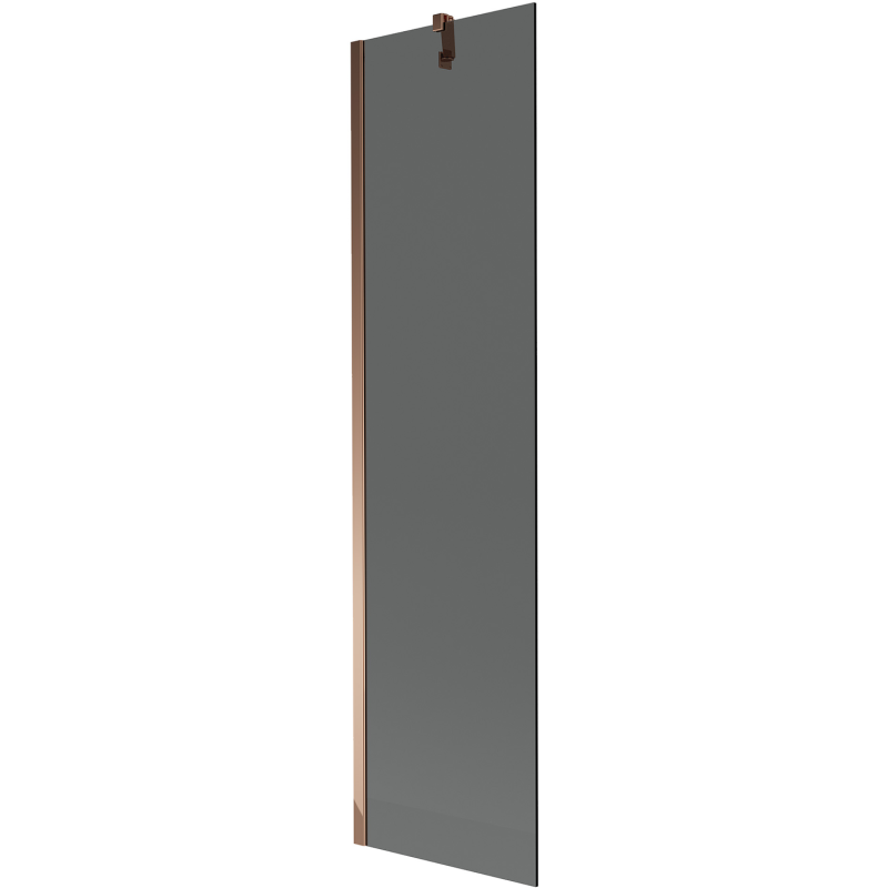Mexen Next 1-wing bathtub screen 50 x 150 cm, Graphite, Rose gold - 895-050-000-00-40-60