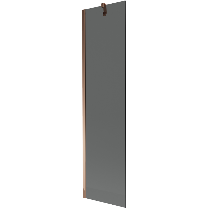 Mexen Next 1-winged bath screen 50 x 150 cm, graphite, rose gold - 895-050-000-00-40-60