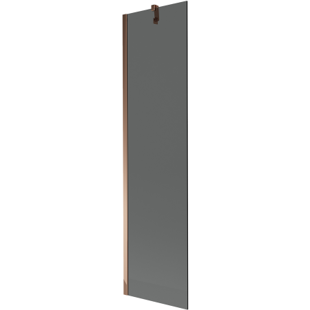 Mexen Next 1-winged bath screen 50 x 150 cm, graphite, rose gold - 895-050-000-00-40-60