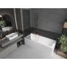 Mexen Next 1-winged bath screen 50 x 150 cm, graphite, rose gold - 895-050-000-00-40-60