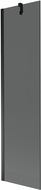 Mexen Next 1-wing bathtub screen 50 x 150 cm, Graphite, Black - 895-050-000-00-40-70