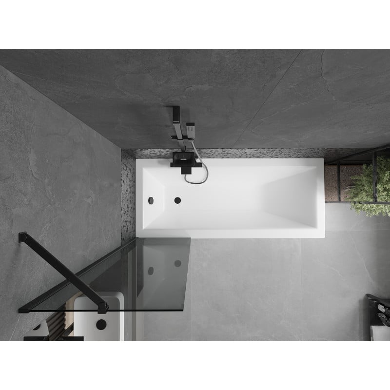 Mexen Next 1-panel shower screen 50 x 150 cm, graphite, black - 895-050-000-00-40-70