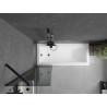Mexen Next 1-panel bathtub screen 50 x 150 cm, graphite, black - 895-050-000-00-40-70