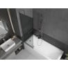 Mexen Next 1-wing Bath Screen 60 x 150 cm, graphite, chrome - 895-060-000-00-40-01