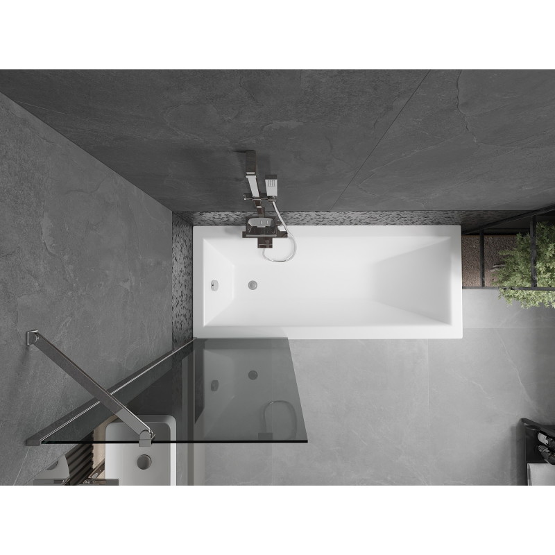 Mexen Next bathtub screen 1-wing 60 x 150 cm, graphite, chrome - 895-060-000-00-40-01