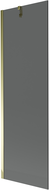 Mexen Next 1-wing bathtub screen 60 x 150 cm, Graphite, Gold - 895-060-000-00-40-50