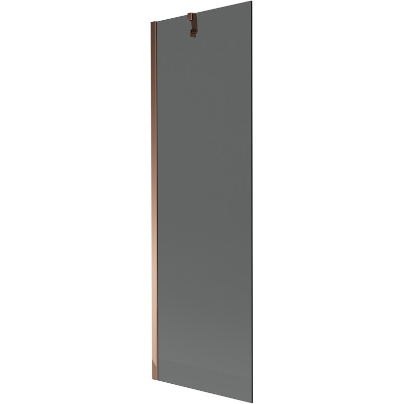 Mexen Next 1-wing bath screen 60 x 150 cm, graphite, rose gold - 895-060-000-00-40-60