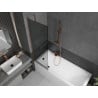 Mexen Next 1-wing bath screen 60 x 150 cm, graphite, rose gold - 895-060-000-00-40-60