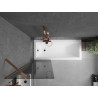 Mexen Next bathtub screen 1-wing 60 x 150 cm, graphite, pink gold - 895-060-000-00-40-60