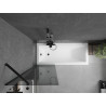 Mexen Next bathtub screen 1-wing 60 x 150 cm, graphite, black - 895-060-000-00-40-70