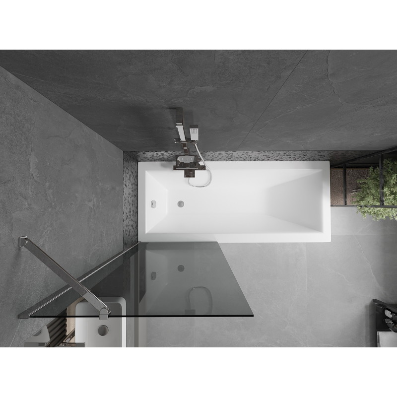 Mexen Next 1-panel bathtub screen 70 x 150 cm, graphite, chrome - 895-070-000-00-40-01