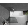 Mexen Next bathtub screen 1-wing 70 x 150 cm, graphite, white - 895-070-000-00-40-20