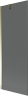 Mexen Next 1-wing bathtub screen 70 x 150 cm, Graphite, Gold - 895-070-000-00-40-50