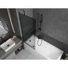 Mexen Next 1-wing bath screen 70 x 150 cm, graphite, black - 895-070-000-00-40-70