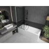 Mexen Next 1-wing bath screen 70 x 150 cm, graphite, black - 895-070-000-00-40-70