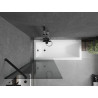 Mexen Next 1-panel bath screen 70 x 150 cm, graphite, black - 895-070-000-00-40-70