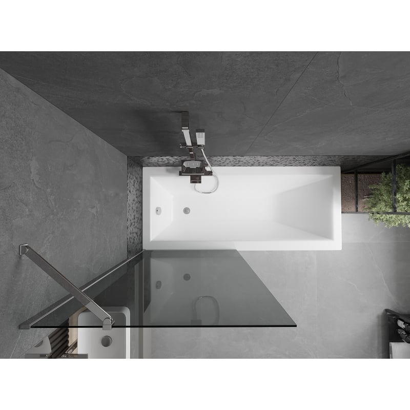 Mexen Next 1-wing bathtub screen 80 x 150 cm, graphite, chrome - 895-080-000-00-40-01
