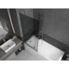 Mexen Next bath screen 1-wing 80 x 150 cm, graphite, chrome - 895-080-000-00-40-01