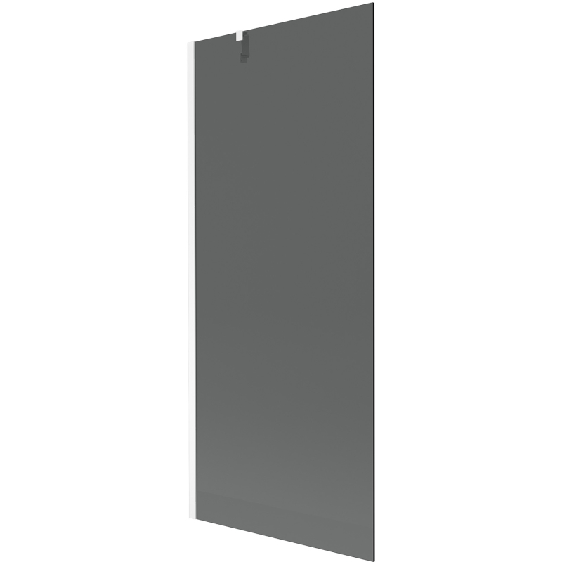 Mexen Next 1-wing bathtub screen 80 x 150 cm, Graphite, White - 895-080-000-00-40-20
