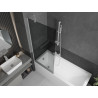 Mexen Next 1-Panel Shower Screen 80 x 150 cm, Graphite, White - 895-080-000-00-40-20