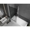 Mexen Next 1-wing bathtub screen 80 x 150 cm, Graphite, White - 895-080-000-00-40-20