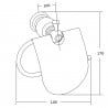 Mexen Estela toilet roll holder, Gold - 7011533-50