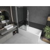 Mexen Next 1-Panel Shower Screen 80 x 150 cm, Graphite, White - 895-080-000-00-40-20