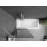 Mexen Next 1-Panel Shower Screen 80 x 150 cm, Graphite, White - 895-080-000-00-40-20