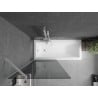 Mexen Next single-wing bath screen 80 x 150 cm, graphite, white - 895-080-000-00-40-20