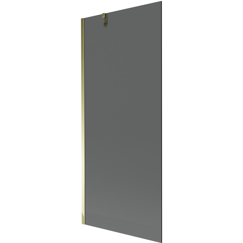 Mexen Next 1-panel bathtub screen 80 x 150 cm, graphite, gold - 895-080-000-00-40-50