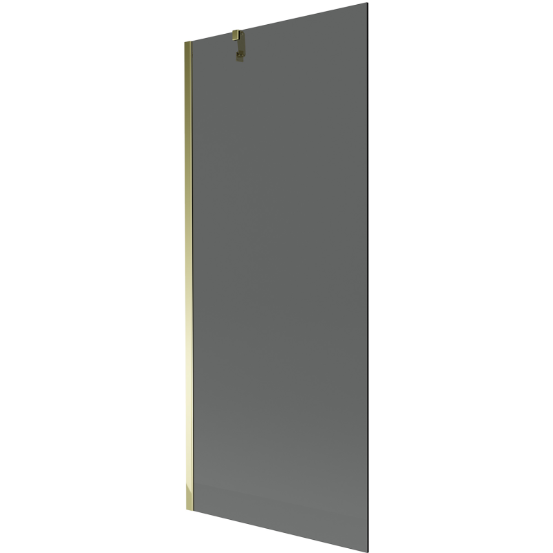 Mexen Next 1-wing bathtub screen 80 x 150 cm, Graphite, Gold - 895-080-000-00-40-50