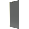 Mexen Next 1-panel bathtub screen 80 x 150 cm, graphite, gold - 895-080-000-00-40-50