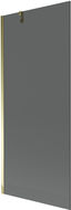 Mexen Next 1-wing bathtub screen 80 x 150 cm, Graphite, Gold - 895-080-000-00-40-50