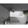 Mexen Next 1-panel bathtub screen 80 x 150 cm, graphite, gold - 895-080-000-00-40-50