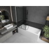 Mexen Next 1-panel bathtub screen 80 x 150 cm, graphite, black - 895-080-000-00-40-70