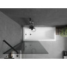 Mexen Next 1-panel bathtub screen 80 x 150 cm, graphite, black - 895-080-000-00-40-70