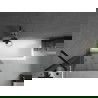 Mexen Next 1-wing bathtub screen 80 x 150 cm, Graphite, Black - 895-080-000-00-40-70