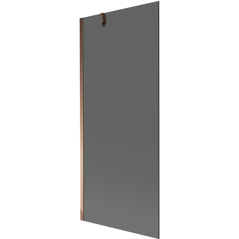 Mexen Next 1-wing bath screen 80 x 150 cm, graphite, rose gold - 895-080-000-00-40-60