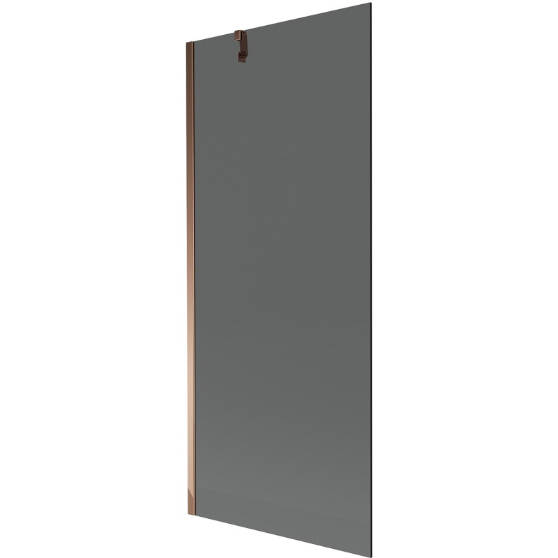 Mexen Next bathtub screen 1-wing 80 x 150 cm, graphite, rose gold - 895-080-000-00-40-60