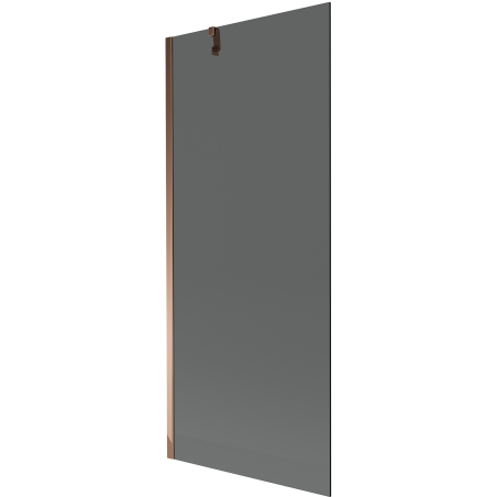 Mexen Next 1-wing bathtub screen 80 x 150 cm, Graphite, Rose gold - 895-080-000-00-40-60