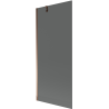 Mexen Next 1-wing bath screen 80 x 150 cm, graphite, rose gold - 895-080-000-00-40-60