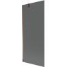 Mexen Next 1-wing bathtub screen 80 x 150 cm, Graphite, Rose gold - 895-080-000-00-40-60