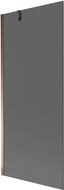 Mexen Next 1-wing bathtub screen 80 x 150 cm, Graphite, Rose gold - 895-080-000-00-40-60