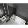 Mexen Next bathtub screen 1-wing 80 x 150 cm, graphite, rose gold - 895-080-000-00-40-60