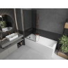 Mexen Next bathtub screen 1-wing 80 x 150 cm, graphite, rose gold - 895-080-000-00-40-60